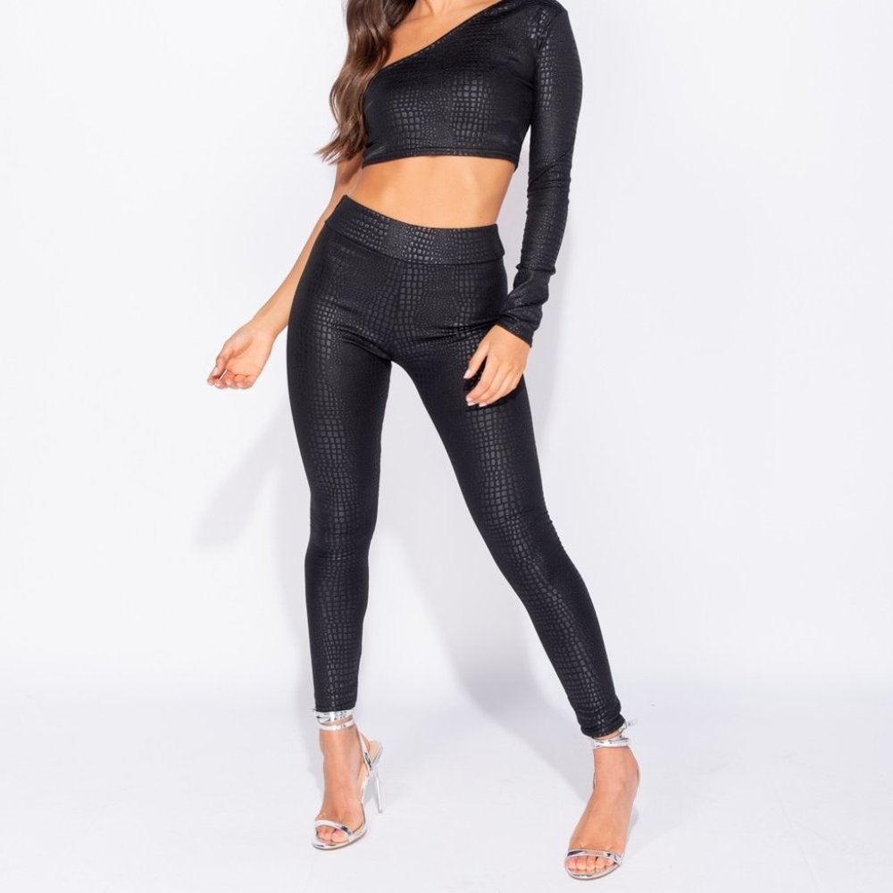 Crocodile Print High Waisted Legging